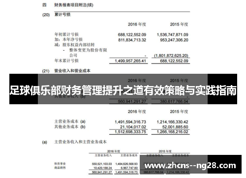 足球俱乐部财务管理提升之道有效策略与实践指南